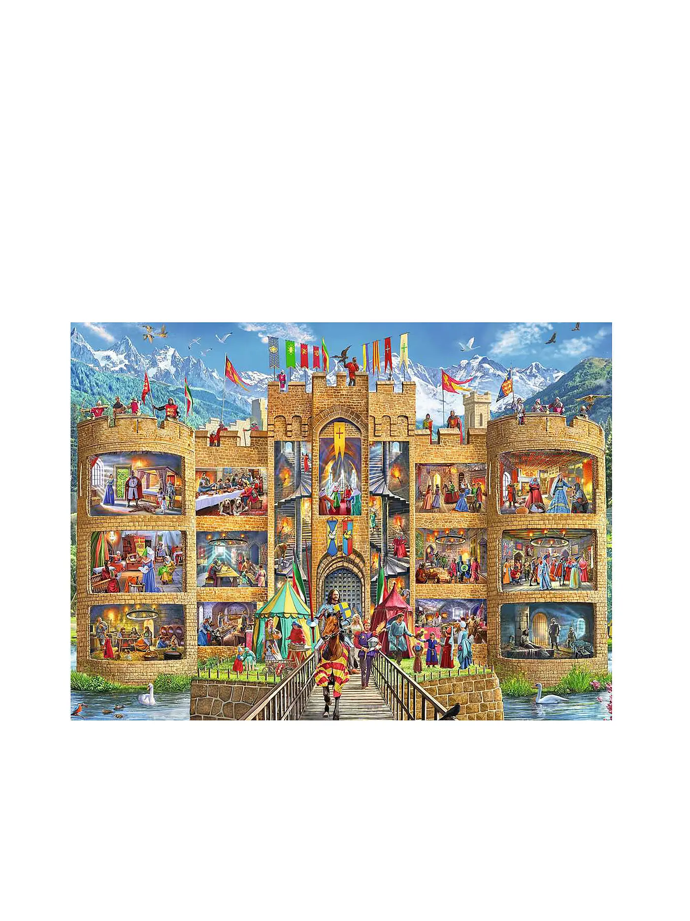 RAVENSBURGER | Kinderpuzzle - Blick in die Ritterburg 150 Teile | 